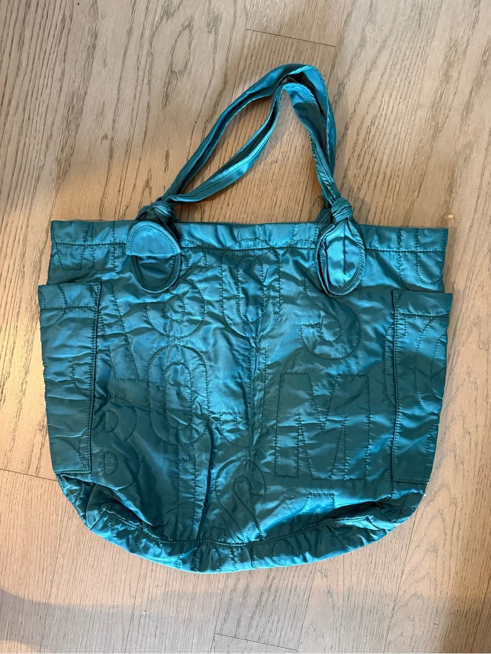 Marc Jacobs Teal Quilted Logo Tote - Picture 2 of 5
